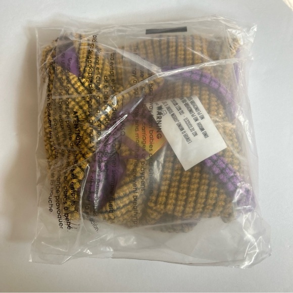 NWT Agua Bendita Vini Tulip Bikini Top Textured One Shoulder Yellow & Purple - Picture 7 of 8